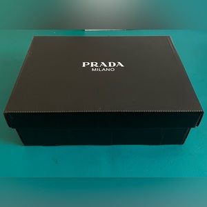 COPY - Prada Empty Plastic Shoe Box +Prada Card, Gift/Storage Box-Large 14”x 8.…